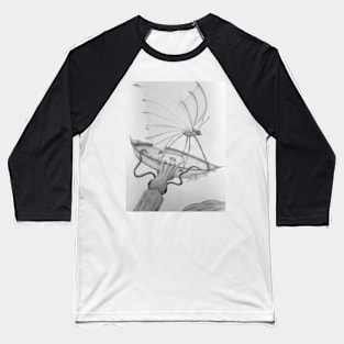 Butterfly Airship Baseball T-Shirt